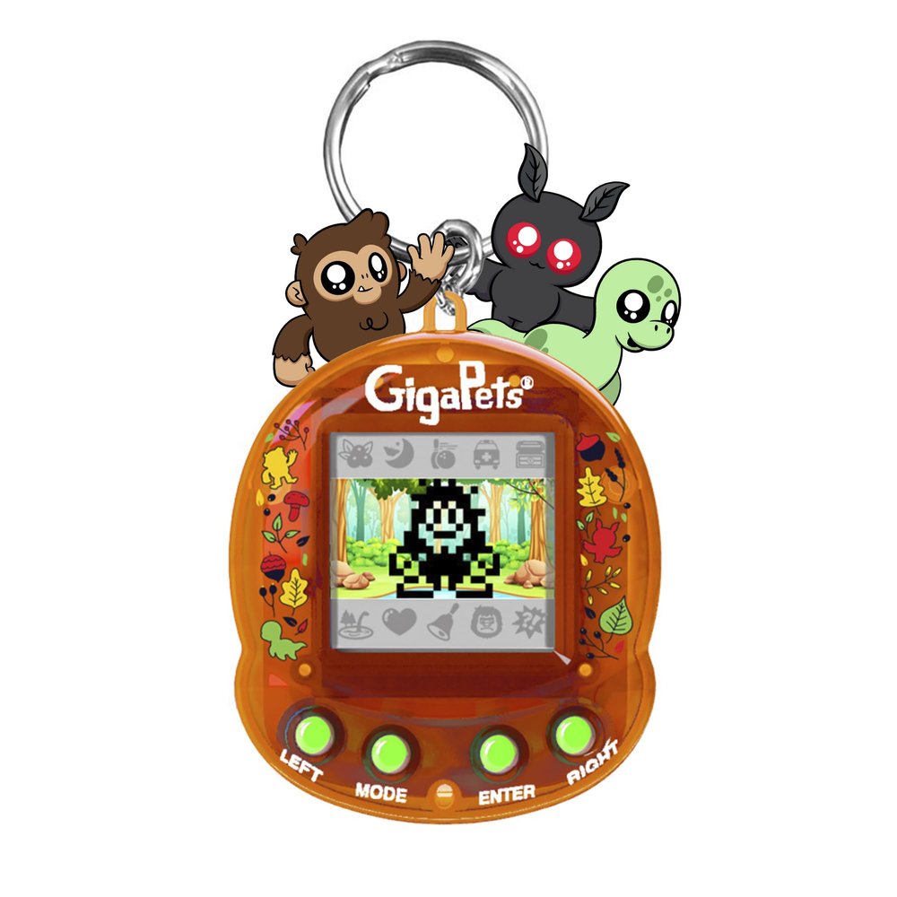 Giga Pets Cryptids Interactive Digital Pet, Bigfoot, Mothman, Loch Ness Monster Pets for Kids, 90s Gaming Gift for Boys and Girls