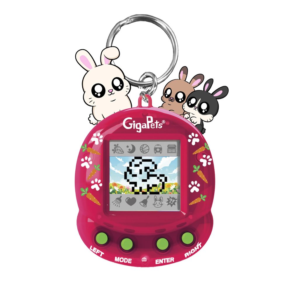 Giga Pets Bit Bunnies Interactive Digital Pet Toy, Upgraded Collectors Edition Pets for Kids, 90s Gaming Gift for Boys and Girls