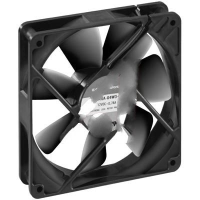 Globe Motors D47-B10A-04W3-100, Fan; DC; 12V; 120x120x25mm; Sq; 115CFM; 6.6W; 42dBA; 2800RPM; Leadwires