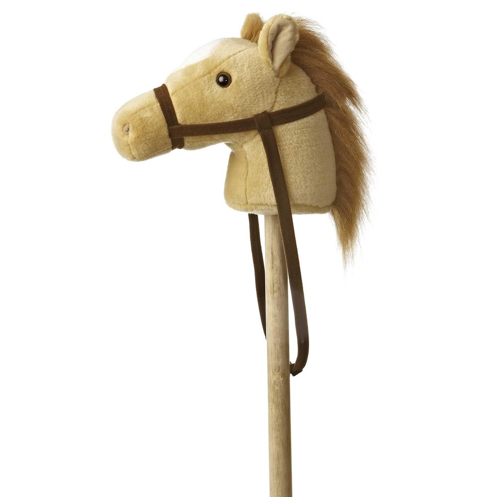 Aurora Rideable Giddy-Up Friends Beige Pony Stuffed Animal - Active Fun - Imaginative Adventures - Brown 37 Inches