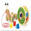 Hape Walk-A-Long Snail Pull Toy |Award Winning Toddler Wooden Push and Pull Toy with Removable Color view 4