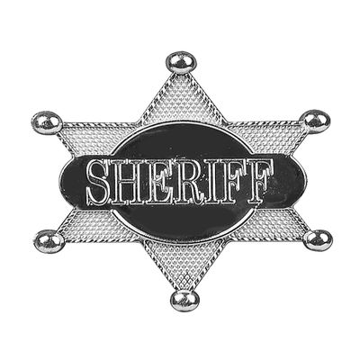 Funny Fashion Silver Sheriff Badge