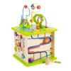 Hape Country Critters Play Cube| Wooden Learning Puzzle Toy for Toddlers, 5-Sided Activity Centre with Animal Friends, Shapes, Mazes, Wooden Balls, Shape Sorter Blocks and More view 1