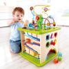 Hape Country Critters Play Cube| Wooden Learning Puzzle Toy for Toddlers, 5-Sided Activity Centre with Animal Friends, Shapes, Mazes, Wooden Balls, Shape Sorter Blocks and More view 2
