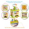 Hape Country Critters Play Cube| Wooden Learning Puzzle Toy for Toddlers, 5-Sided Activity Centre with Animal Friends, Shapes, Mazes, Wooden Balls, Shape Sorter Blocks and More view 3