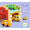 DJECO Early Learning Mini Garage - Cute Vehicle Toys for Toddlers - Fun & Creative Activity for Family & Friends - Wooden Automobile Set for Children 18+ Months Girls & Boys view 2