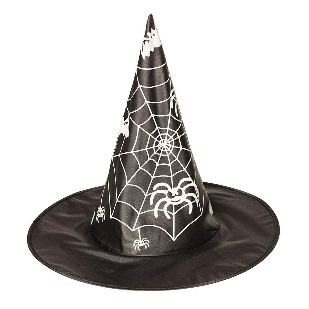 Boland 96952 - Witch Hat with Spiderwebs for Adults, One Size, Black