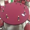Speed lite poker table cover - felt style tablecloth - cover only - Ideal upgrade surface for any worn felt poker game table cover (red wine, 60 inch round) view 4