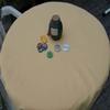 Speed lite poker table cover - felt style tablecloth - cover only - Ideal upgrade surface for any worn felt poker game table cover (tan beige, 48 inch round) view 4