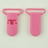 25 Zinnia - Medium Pink (G62) KAM 1" Plastic Pacifier Clips / Suspender Clips with Gripping Teeth for Soother/Paci/Pacifier/Dummy/Bib/Toy Holder Clip view 2