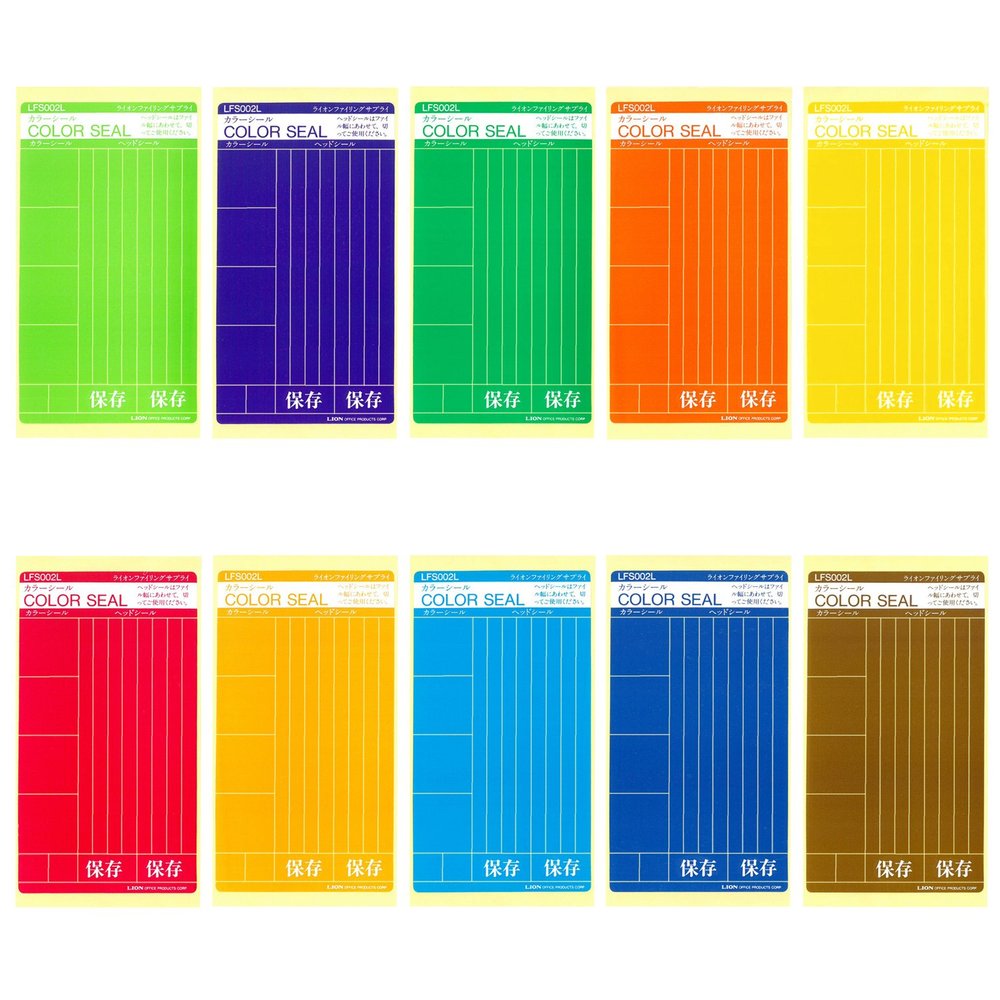 Lion Office Equipment LC-21 Color Stickers, 10 Colors