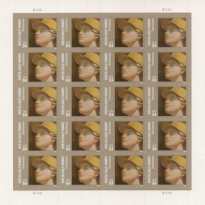 USPS Cott Oveta Culp Hobby Sheet of 20 Forever Stamps Stamp Scott 4510