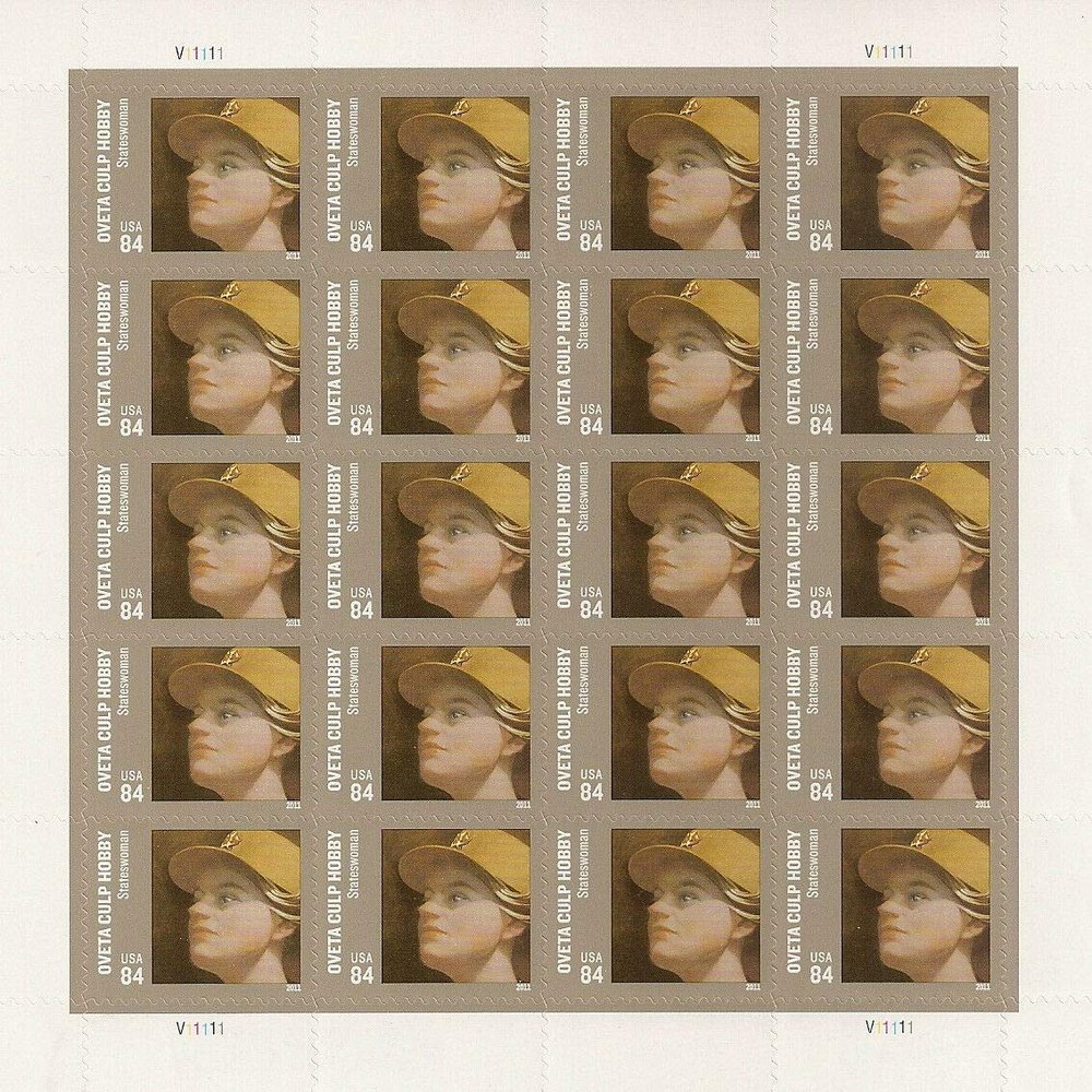 USPS Cott Oveta Culp Hobby Sheet of 20 Forever Stamps Stamp Scott 4510