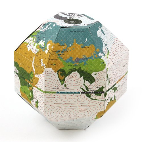 Folding Climate Globe - Earth in Pocket Voyage FOG-C - Multicolor Plastic Physical Map