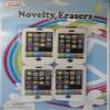 4 Pack Cyber Kidz Novelty Cube Style Erasers i-Pod Touch Shape view 1