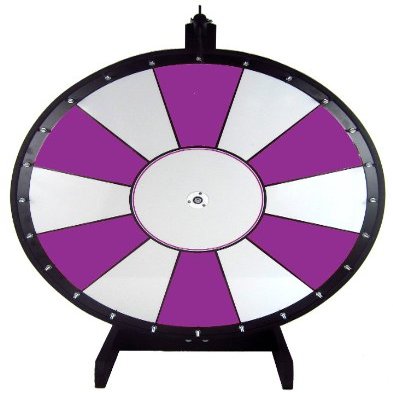 Dual and Triple Color Tabletop Dry Erase Prize Wheel  30 Inch Desktop Spinning Wheel, Durable Wood, Balanced for Fair Odds, Trade Show Booth Raffle, Fundraiser, Baby Shower (Purple, 30")