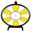 Dual and Triple Color Tabletop Dry Erase Prize Wheel  36 Inch Desktop Spinning Wheel, Durable Wood, Balanced for Fair Odds, Trade Show Booth Raffle, Fundraiser, Baby Shower (Yellow, 36") view 1