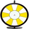 Dual and Triple Color Tabletop Dry Erase Prize Wheel  24 Inch Desktop Spinning Wheel, Durable Wood, Balanced for Fair Odds, Trade Show Booth Raffle, Fundraiser, Baby Shower(Yellow, 24") view 1