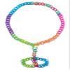 Colorful Silicone LOOM BANDS - 100 GLITTER Bands - 6 "C" Clips view 4