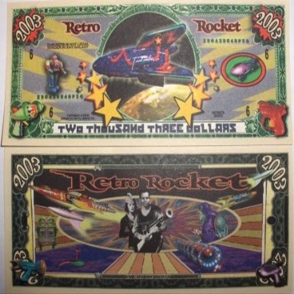 American Art Classics Retro-Rocket Collectible Bill with Bill Protector
