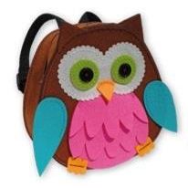 Kleiber Felt Owl Mini Ruck Sack Craft Set, Pink Front