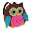 Kleiber Felt Owl Mini Ruck Sack Craft Set, Pink Front view 1