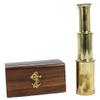 6" Brass Pirate Telescope with Wooden Nautical Box view 1