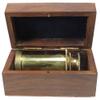 6" Brass Pirate Telescope with Wooden Nautical Box view 3
