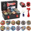 Bey Battle Burst Gyro Blade Toy Set Gift with Portable Box 12 Spinning Tops 2 Two-Way Launcher Metal Fusion Attack Top Battling Game Gift for Boys Children Kids view 1