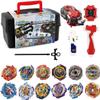 Bey Battle Burst Gyro Blade Toy Set Gift with Portable Box 12 Spinning Tops 2 Two-Way Launcher Metal Fusion Attack Top Battling Game Gift for Boys Children Kids view 2