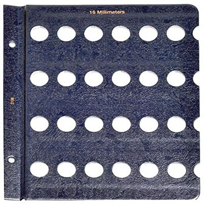 Blank Page for Whitman Classic Albums  16mm Coins #2106