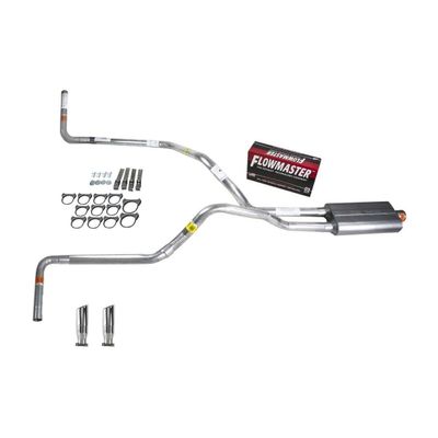 Truck Exhaust Kits - DIY dual exhaust system 2.5 pipe Flowmaster 50 RC Tip Side Exit