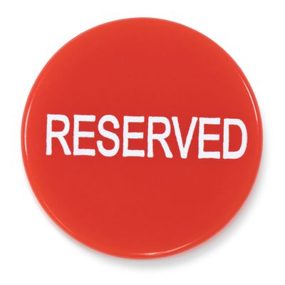 Brybelly 1.25" Engraved Reserved Poker Button (Red)