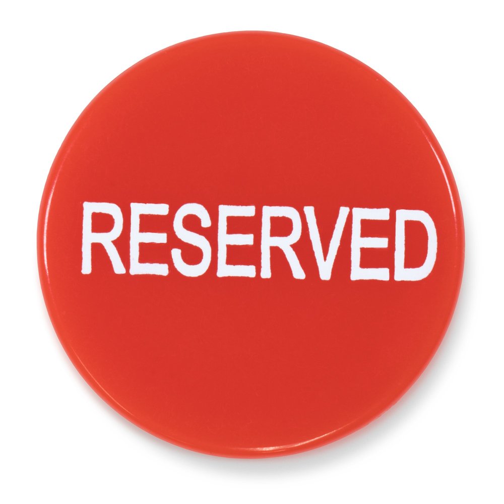 Brybelly 1.25" Engraved Reserved Poker Button (Red)