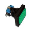 RetroArcade.us Arcade Game Illuminated Button Rectangle for Arcade and Crane Machines Green Jamma Mame view 1