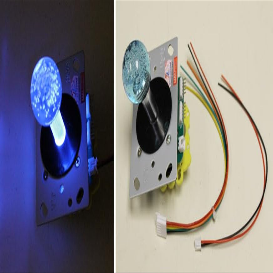 Illuminated LED Arcade Joystick Switchable from 8-Way to 4-Way Operation Multi-Color