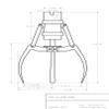 RetroArcade.us Crane Machine mid Size Replacement Claw Hand, Height is 7 inches view 2
