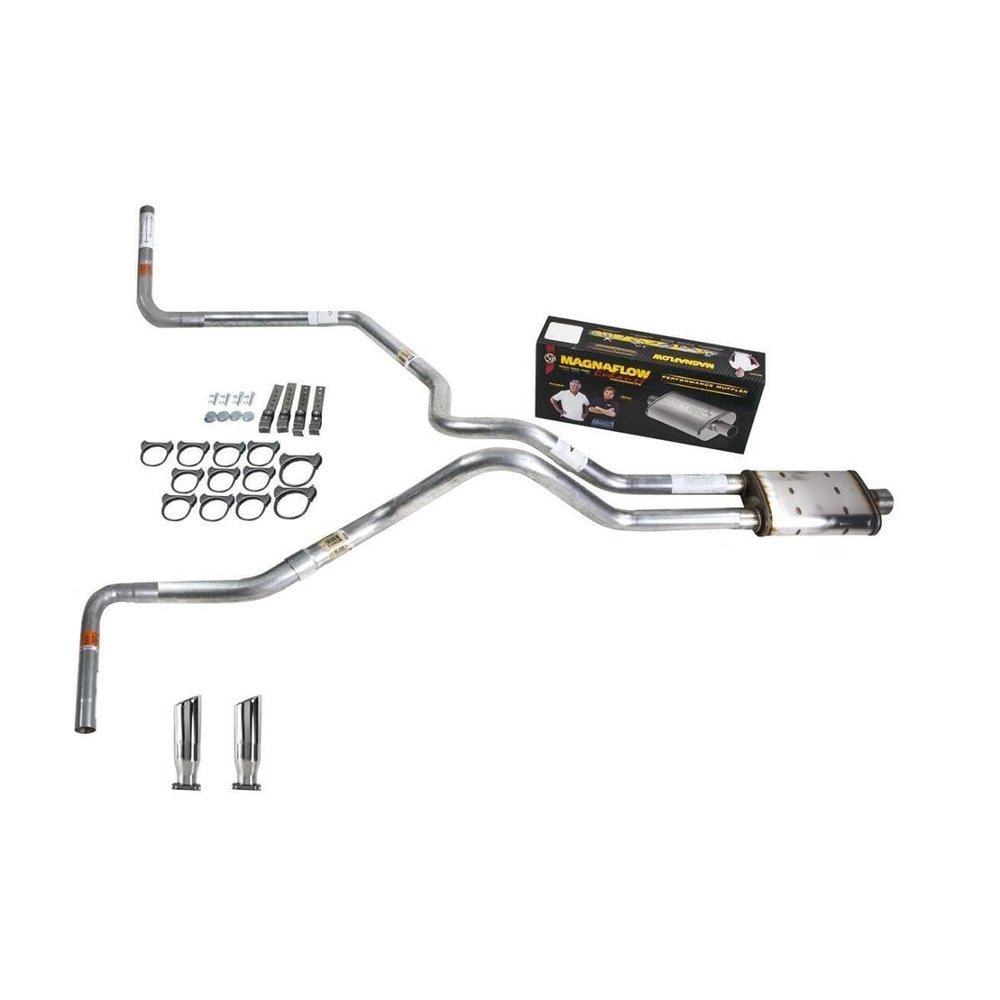 Truck Exhaust Kits - DIY dual exhaust system 2.5 MA pipe Magnaflow RC Tip Side Exit
