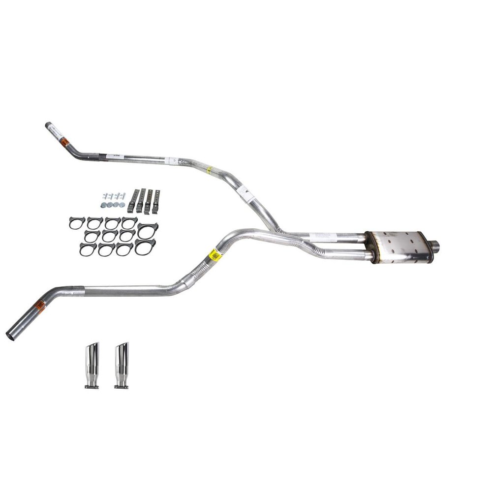 Truck Exhaust Kits - DIY dual exhaust system 2.5 pipe Magnaflow RC Tip Corner exit