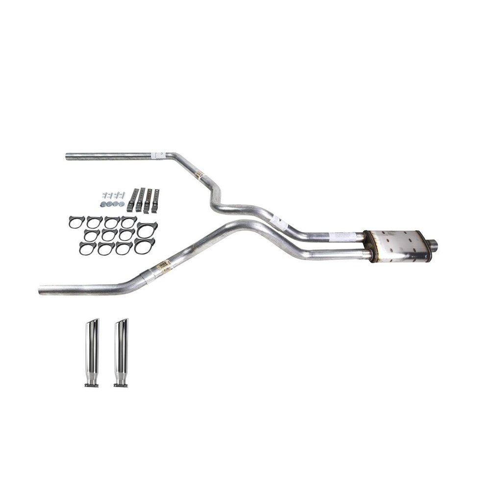 Truck Exhaust Kits - DIY dual exhaust system 2.5 MA pipe Magnaflow RC Tip