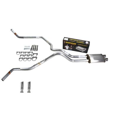 Truck Exhaust Kits - DIY dual exhaust system 2.5 MA pipe Magnaflow RC Tip Corner exit