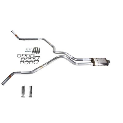 Truck Exhaust Kits - DIY dual exhaust system 2.5 MA pipe Magnaflow RC Tip Corner exit