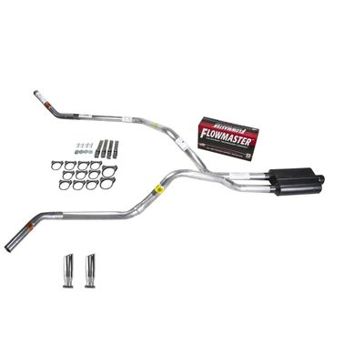 Truck Exhaust Kits - DIY dual exhaust system 2.5 pipe Flowmaster Super 44 RC Tip Corner exit