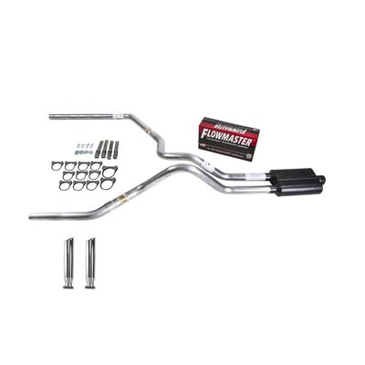 Truck Exhaust Kits - DIY dual exhaust system 2.5 MA pipe Flowmaster Super 44 RC Tip