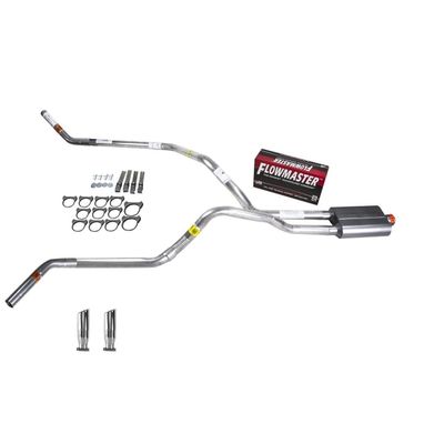 Truck Exhaust Kits - DIY dual exhaust system 2.5 pipe Flowmaster 40 RC Tip Corner exit