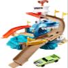Hot Wheels Toy Car Track Set, Color Shifters Sharkport Showdown, 1:64 Scale Car with Repeat Color-Change Feature view 1