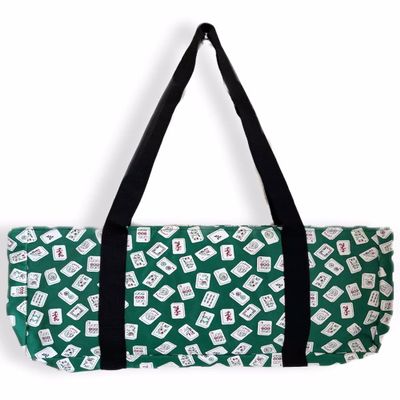 Mah Jongg Green Color Tiles MJ Designer Logo Soft Replacement Case, includes two matching wraps and a bonus bag, (Replacement Soft Case Only - tiles, trays, racks and pushers not included)