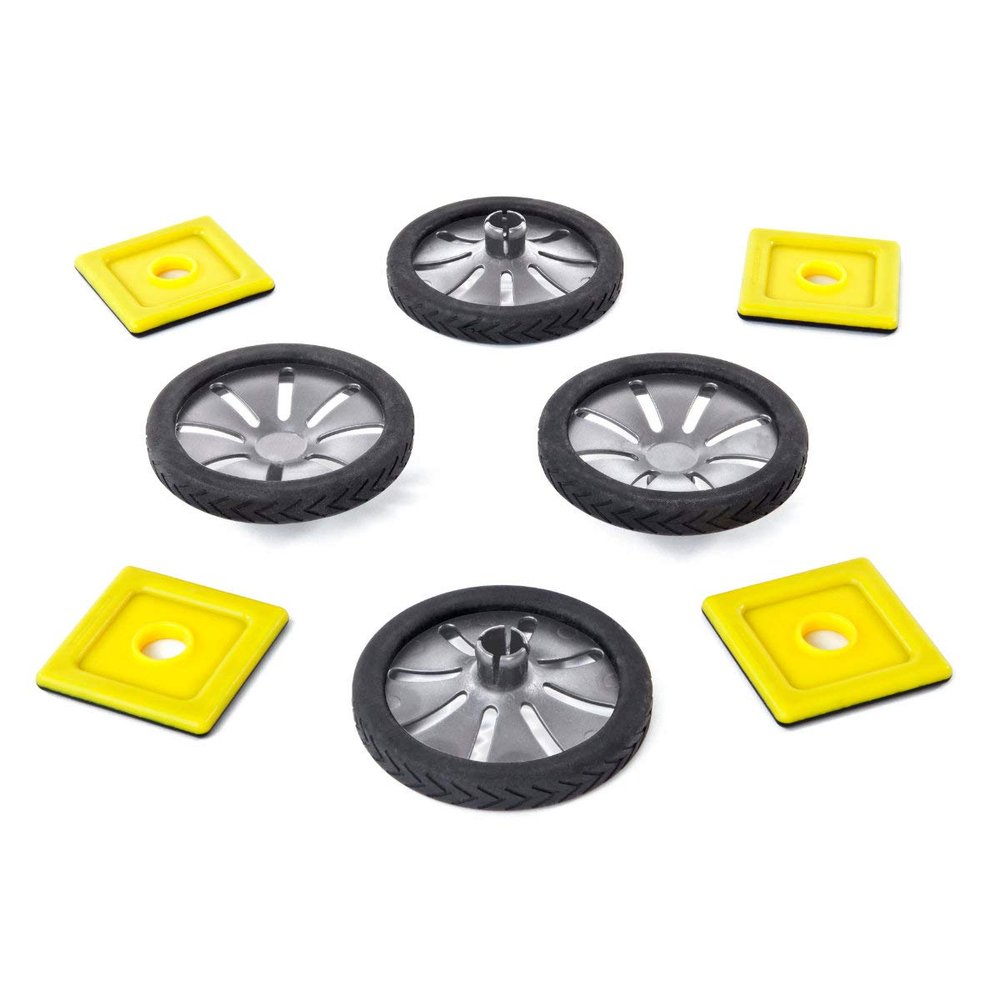 Polydron Magnetic Wheels Add-on Set - 8 Piece Add-On Construction Building Toy, 3 Years, 50-1065