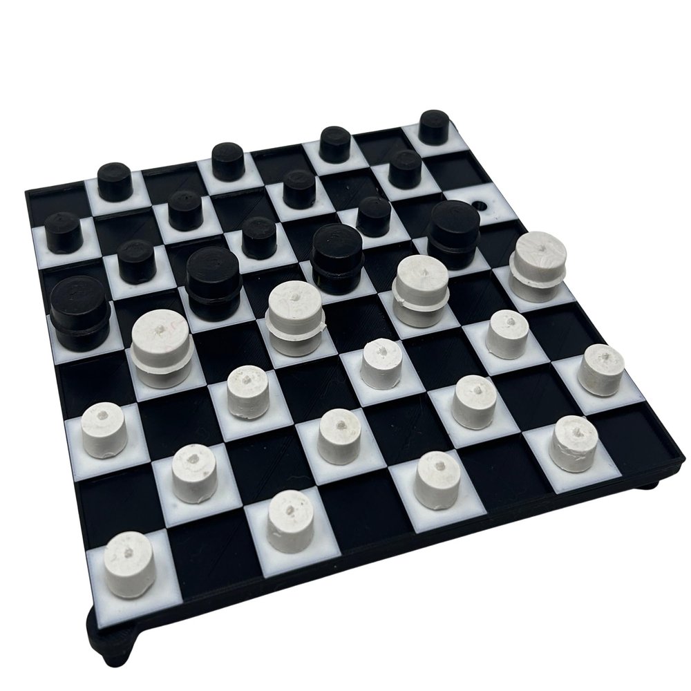 Sturdy Plastic Checkers Set for The Blind & Visually Impaired, Tactile Pieces, Raised Squares, Pieces Stay in Place, Accessible Game That Uses No Braille-by Blind in Mind, The Braille Superstsore