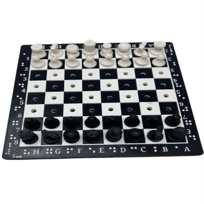 Stylish Durable Plastic Braille and Sighted Chess Set, The Oldest and Most Popular Board Game, for Teachers, Family, Teens, and Gifts- by Blind in Mind, The Braille Superstore